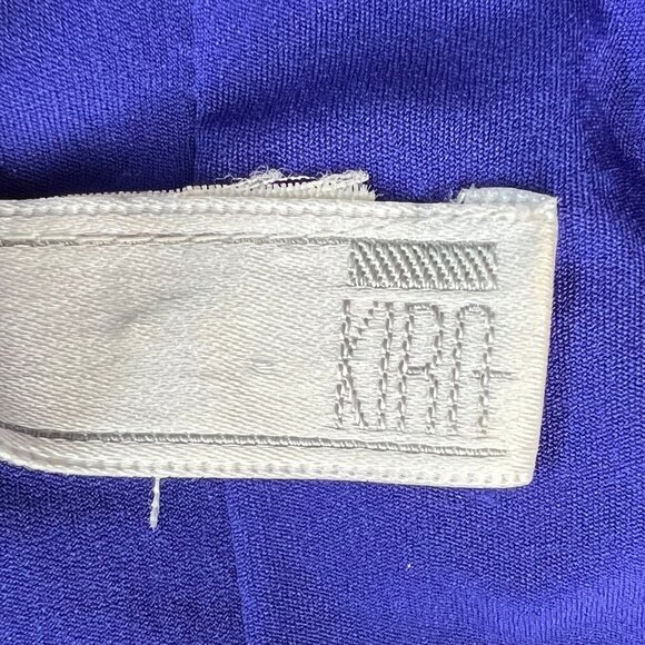 Vintage Draped Pleated Open Back Midi Dress Long Sleeve Wedding Guest 80s 90s - Picture 5 of 8